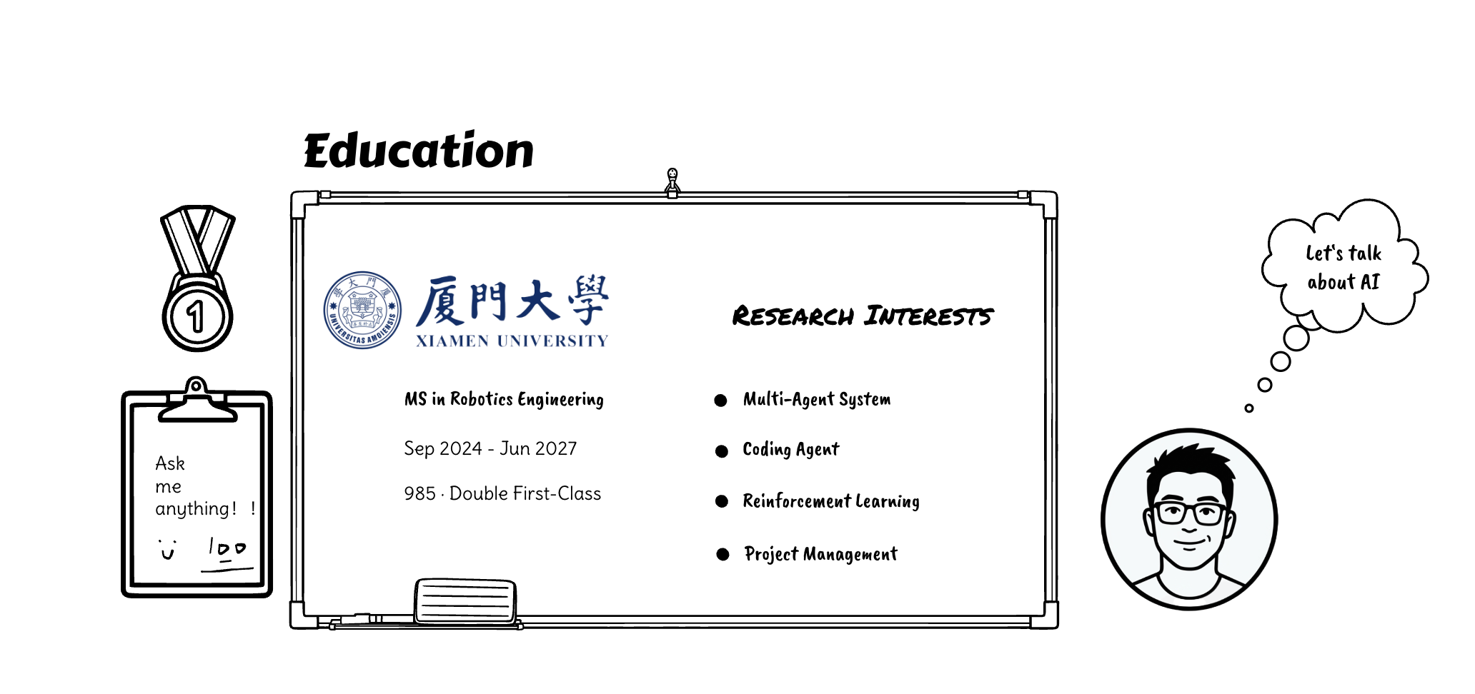 Education - Xiamen University, MS in Robotics Engineering